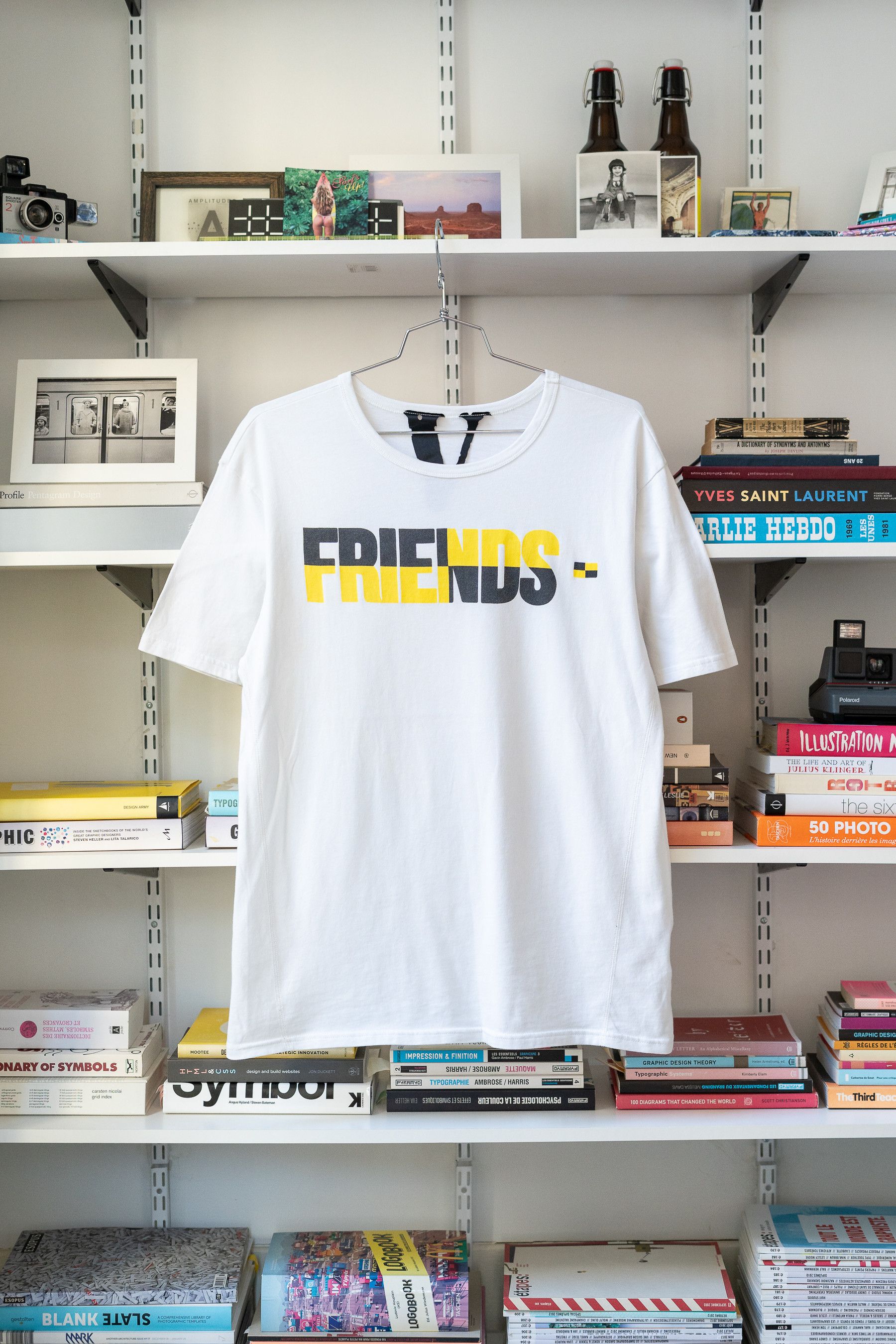 image of Asap Rocky Testing T-Shirt White in Yellow, Men's (Size Medium)