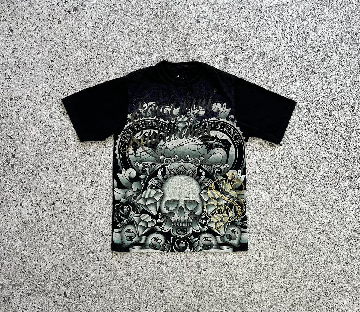Ecko Unltd. × Vintage Ecko Unlimited All Over Print Like Ed Hardy Y2K Hype Tee Size US M / EU 48-50 / 2 - 3 Thumbnail