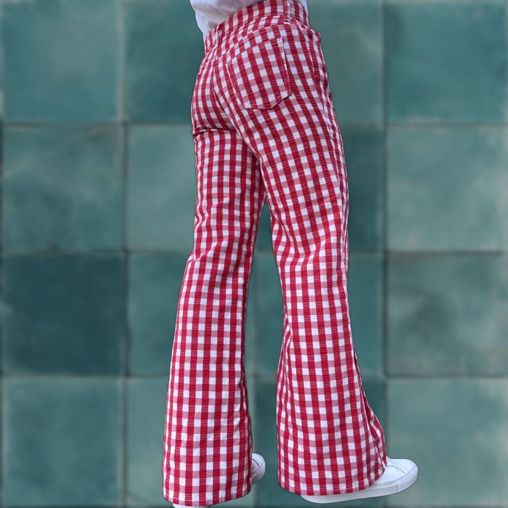 Levi's VINTAGE Levi's 60s Big E Flare Pants Unisex Adults 27 Red Denim Bootcut 517 1960s Size US 27 - 1 Thumbnail