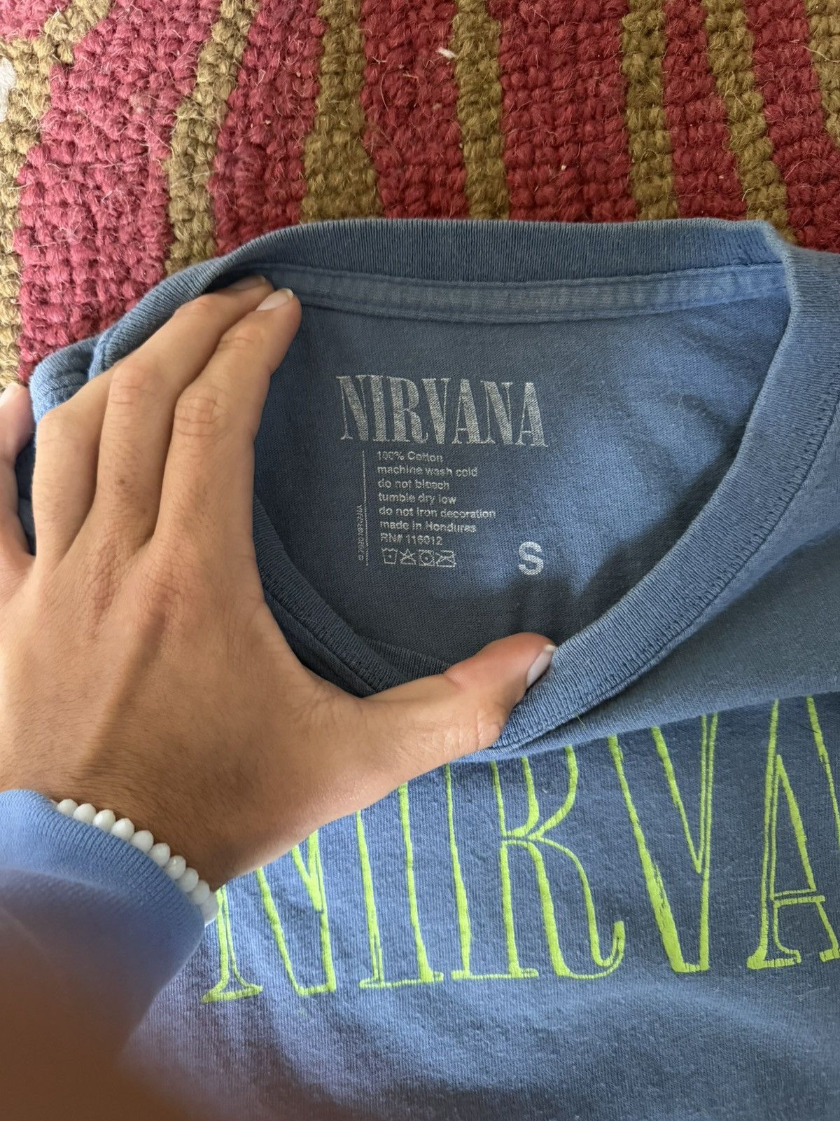 Nirvana Nirvana Serve The Servants T Shirt Kurt Cobain Blue M Size Size US S / EU 44-46 / 1 - 3 Thumbnail