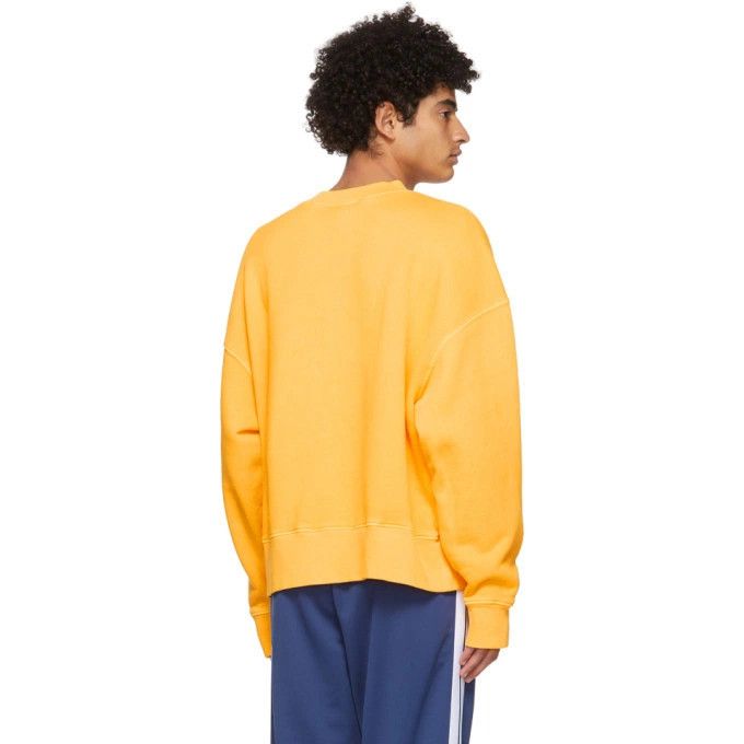 Palm Angels o1y0325 Logo Crewneck Sweatshirt in Yellow Size US XS / EU 42 / 0 - 3 Thumbnail