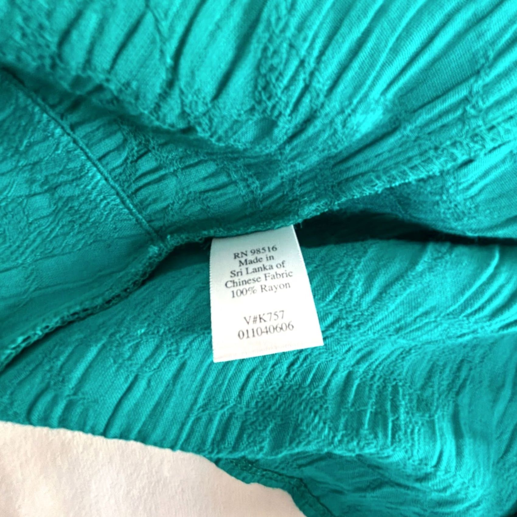 Coldwater Creek Coldwater Creek Womens Teal Crinkle Button-Up Blouse Size 16 Split Back New 9 Size XXL / US 16-18 / IT 52-54 - 4 Thumbnail