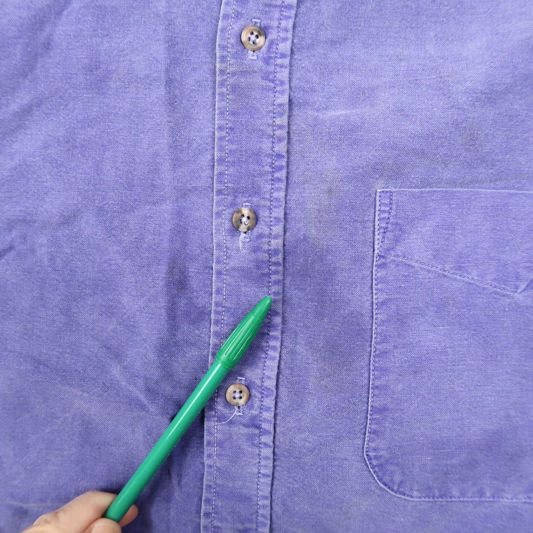 Gap VINTAGE Gap Work Shirt Men L Large Purple Cotton Long Sleeve Button-Up Size US L / EU 52-54 / 3 - 5 Thumbnail