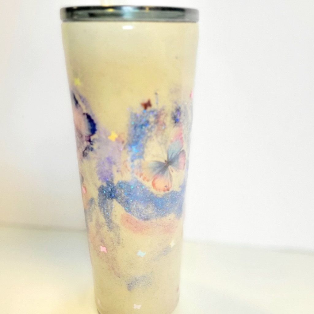 Handmade Hand Crafted Ozark Trail 30 Oz Floral Butterfly Tumbler Size ONE SIZE - 11 Thumbnail