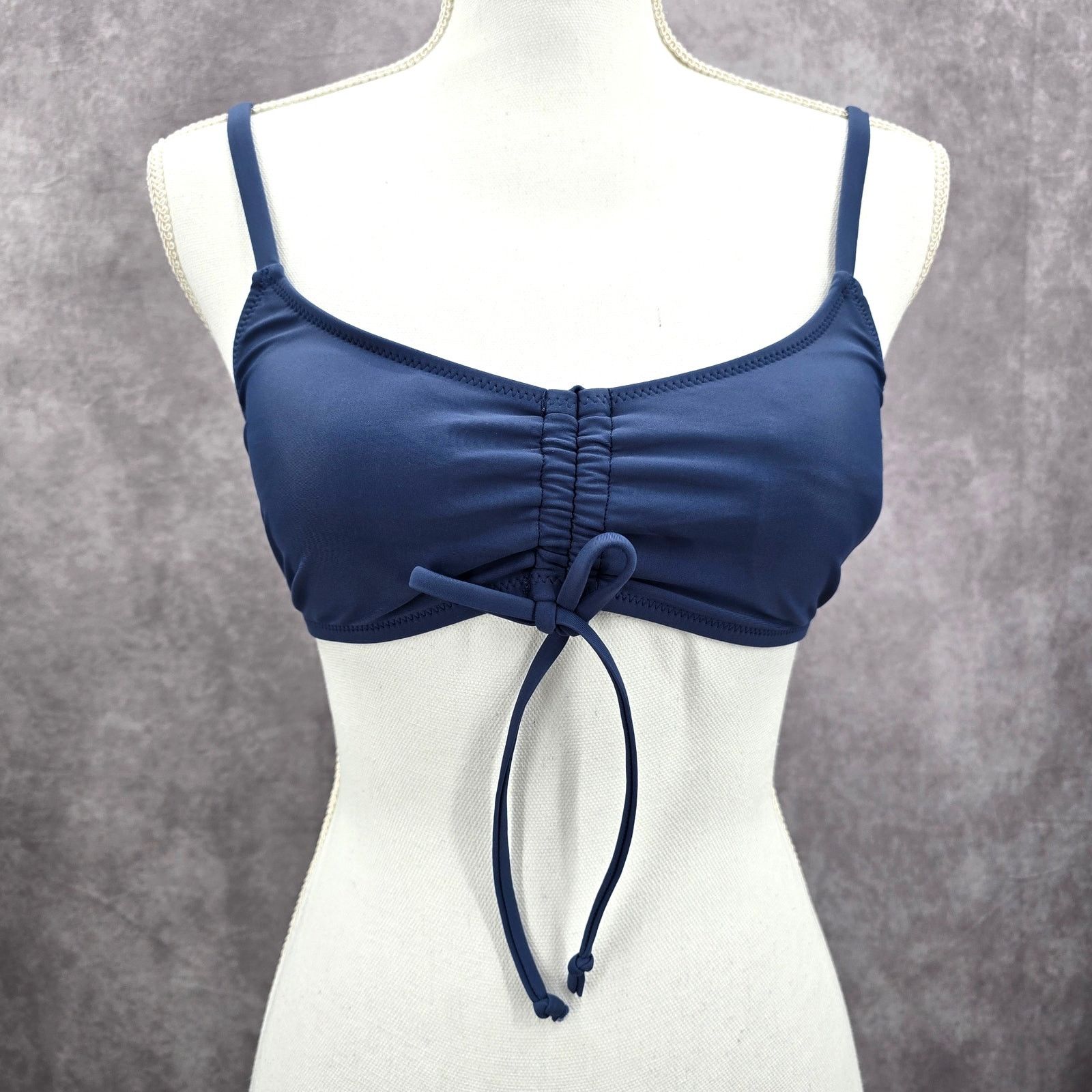 Other Blue Padded Adjustable String Bikini Top Swimwear Medium Size ONE SIZE - 1 Thumbnail
