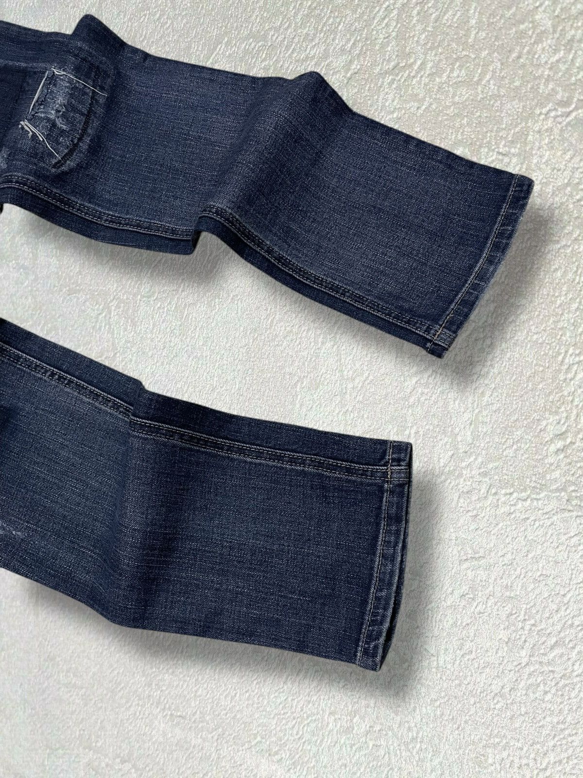 Japanese Brand Vintage 1990s Japan Bit Blue Distressed Patchwork Denim Size US 29 - 4 Thumbnail