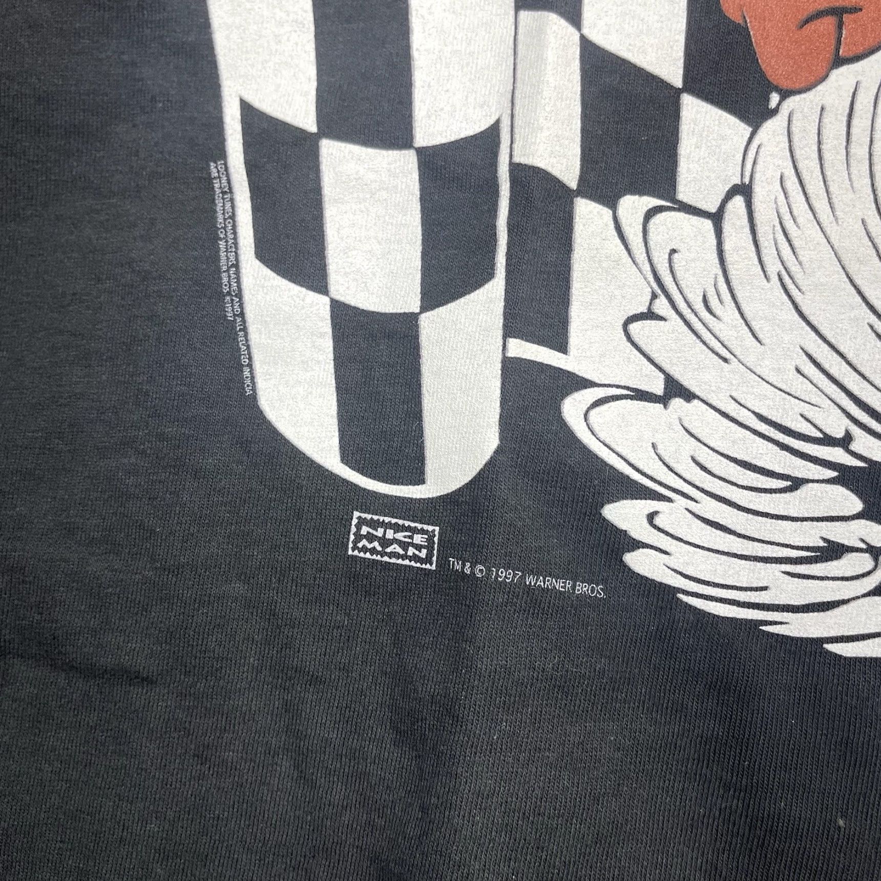 Vintage VINTAGE Looney Tunes Taz Racing Shirt Mens 2XL Black Graphic Crew Neck Short Sleeve 1990s Nascar Sports Theme Size US XXL / EU 58 / 5 - 6 Thumbnail