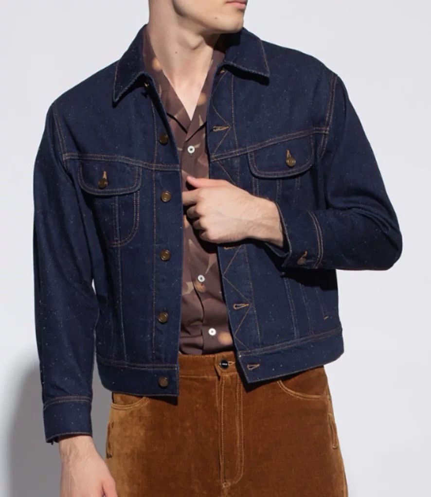 Saint Laurent Paris Saint Laurent Dark Blue Denim Jacket Size US S / EU 44-46 / 1 - 1 Thumbnail