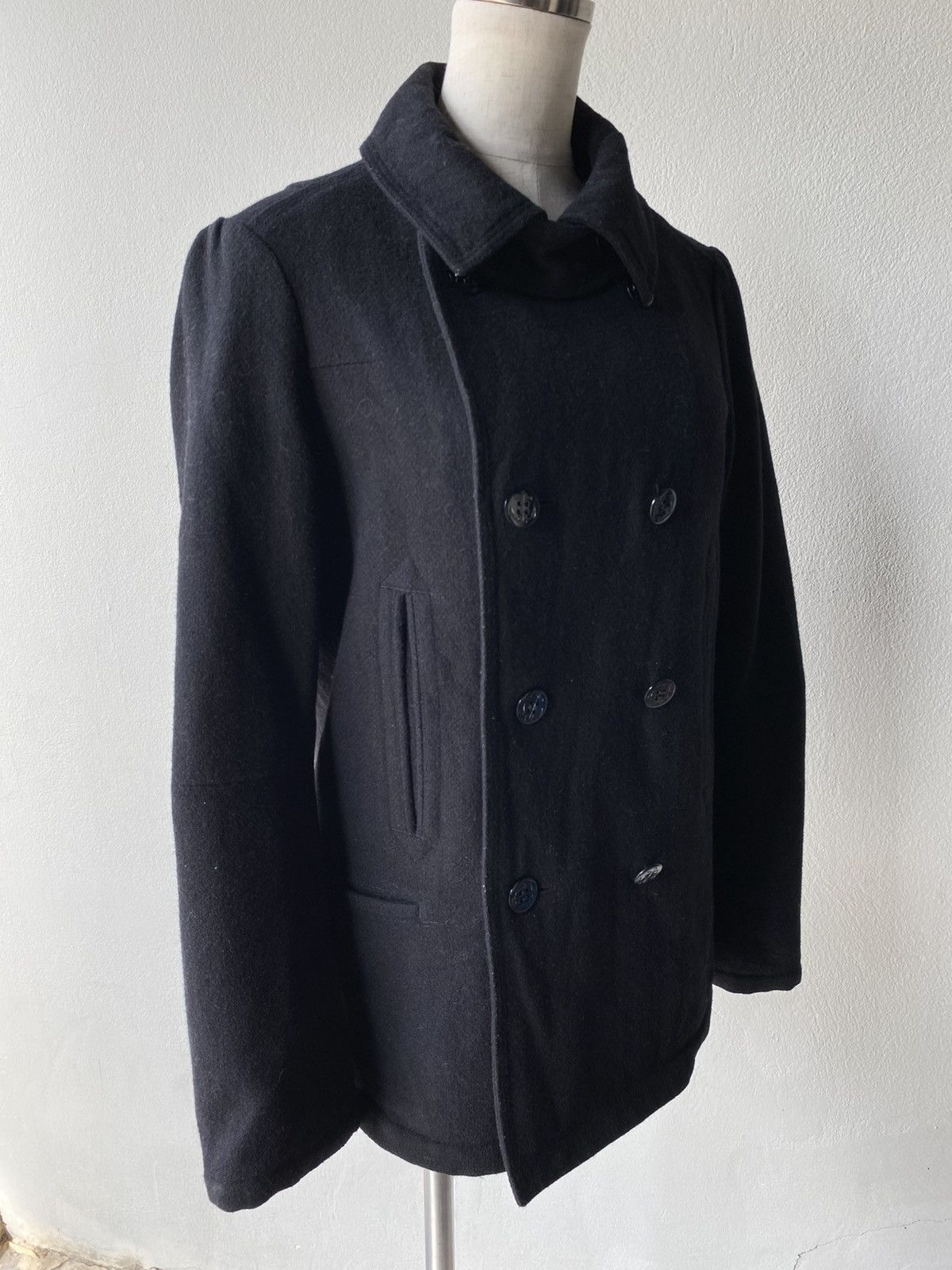 Tsumori Chisato TSUMORI CHISATO Black Double-Breasted Pea Coat Size M / US 6-8 / IT 42-44 - 12 Thumbnail