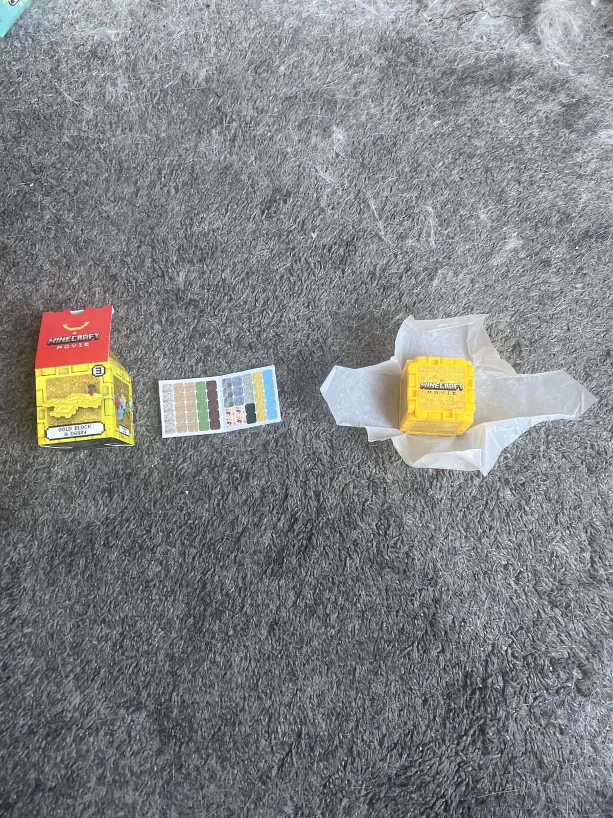 Warner Bros 2025 McDonald’s A Minecraft Movie Gold Block & Dawn Size ONE SIZE - 1 Thumbnail