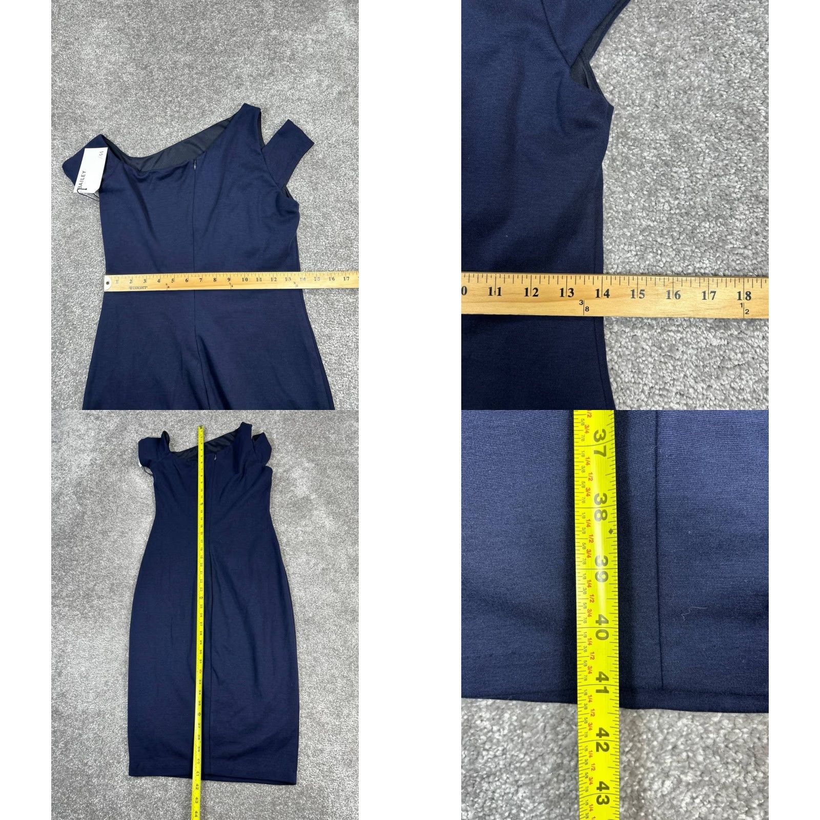 Bailey 44 Bailey 44 Dress Womens Medium Blue Bodycon Sleeveless Knee Length Round Neck Casual Vintage No Size M / US 6-8 / IT 42-44 - 8 Thumbnail
