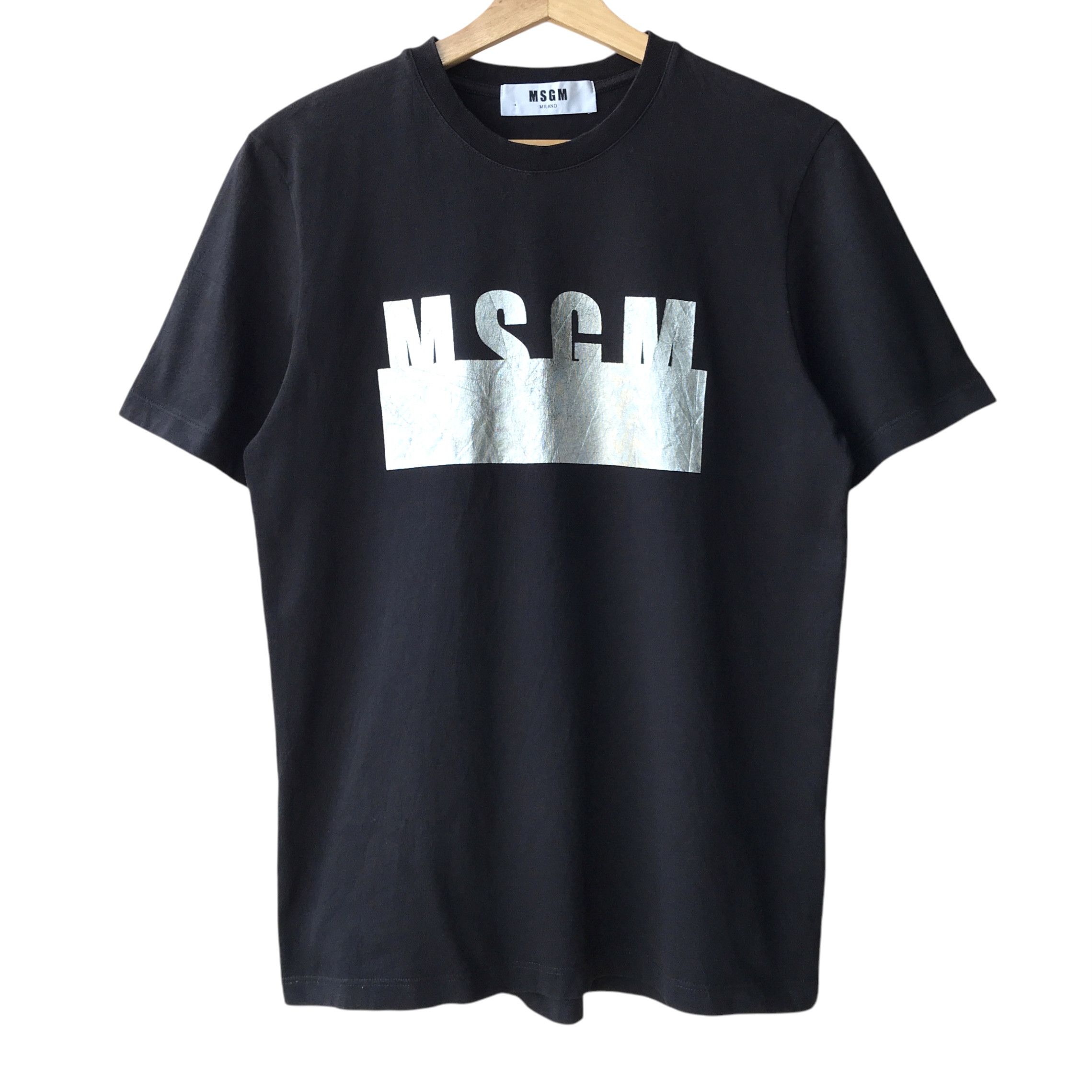 MSGM MSGM Milano Made In Italy Designer Chrome Logo Tee Size US S / EU 44-46 / 1 - 1 Thumbnail