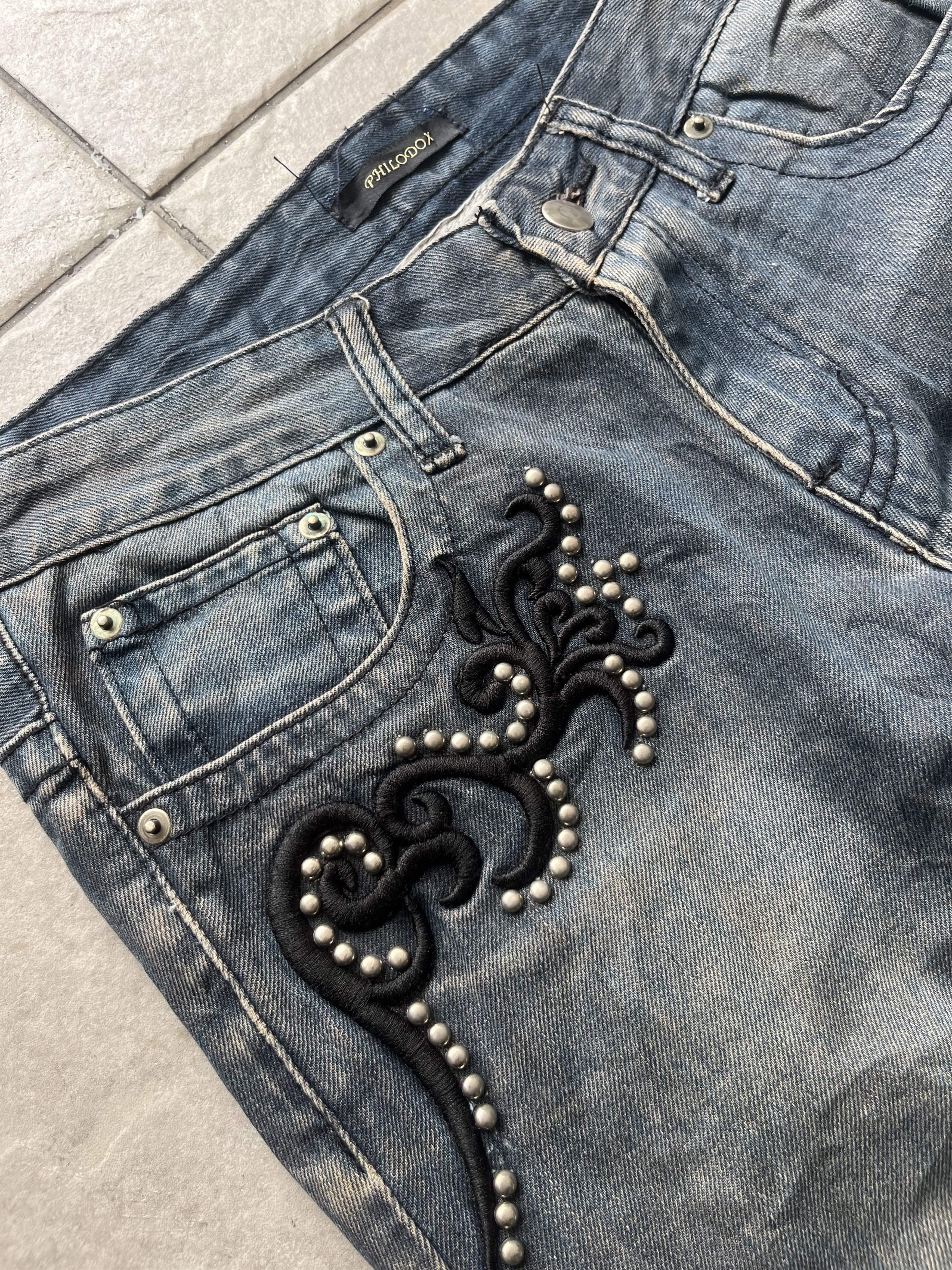 If Six Was Nine 💥rare💥philodox embroidery flare jeans Size US 32 / EU 48 - 3 Thumbnail