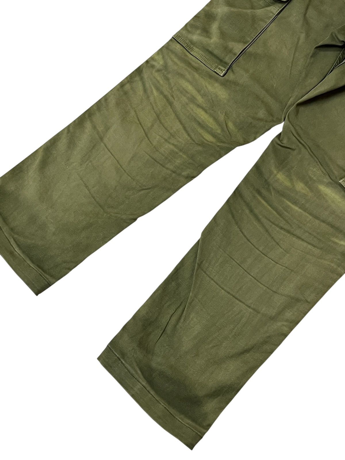 Toyo Enterprises sick🔥Vintage JOHNBULL green army faded baker cargo pants Size US 35 - 7 Thumbnail
