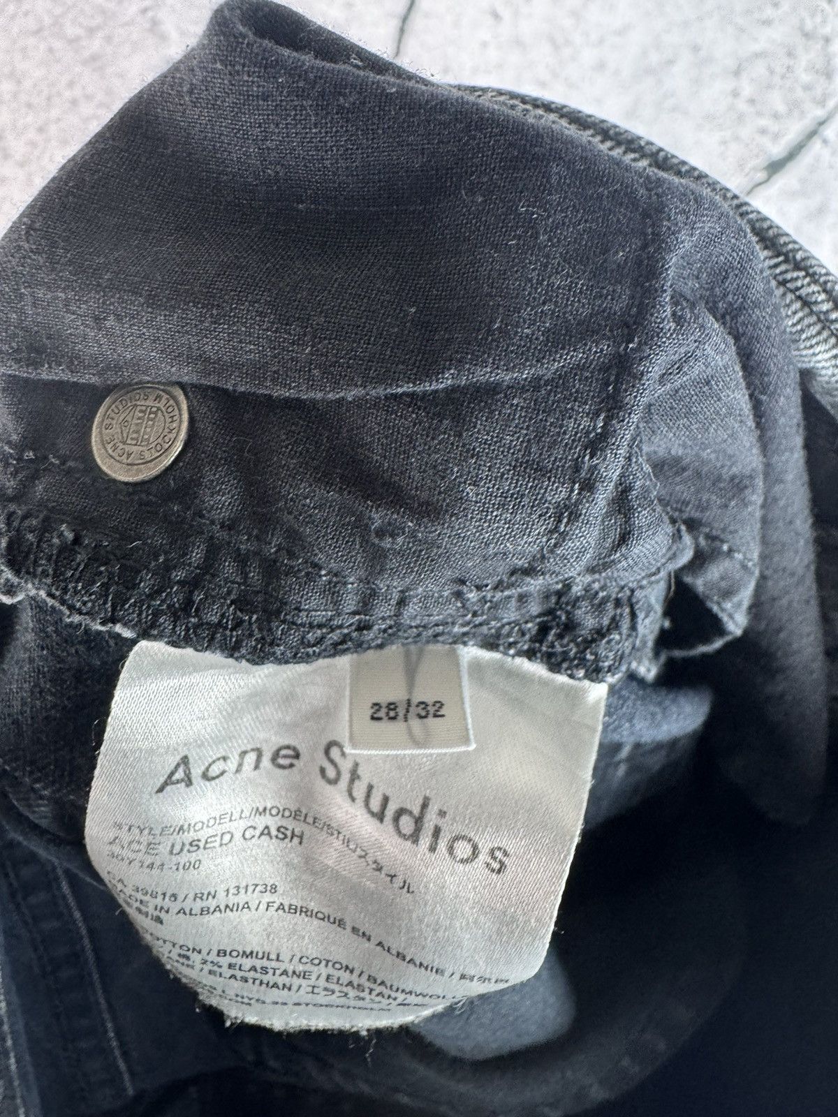 Acne Studios Acne Studios Ace Used Cash Black Denim Jeans Size US 28 / EU 44 - 4 Thumbnail
