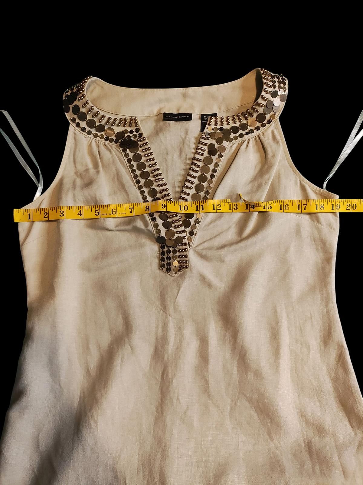 Other New York & Company Sleeveless Dress w/Embellished V-Neck Size S / US 4 / IT 40 - 9 Thumbnail