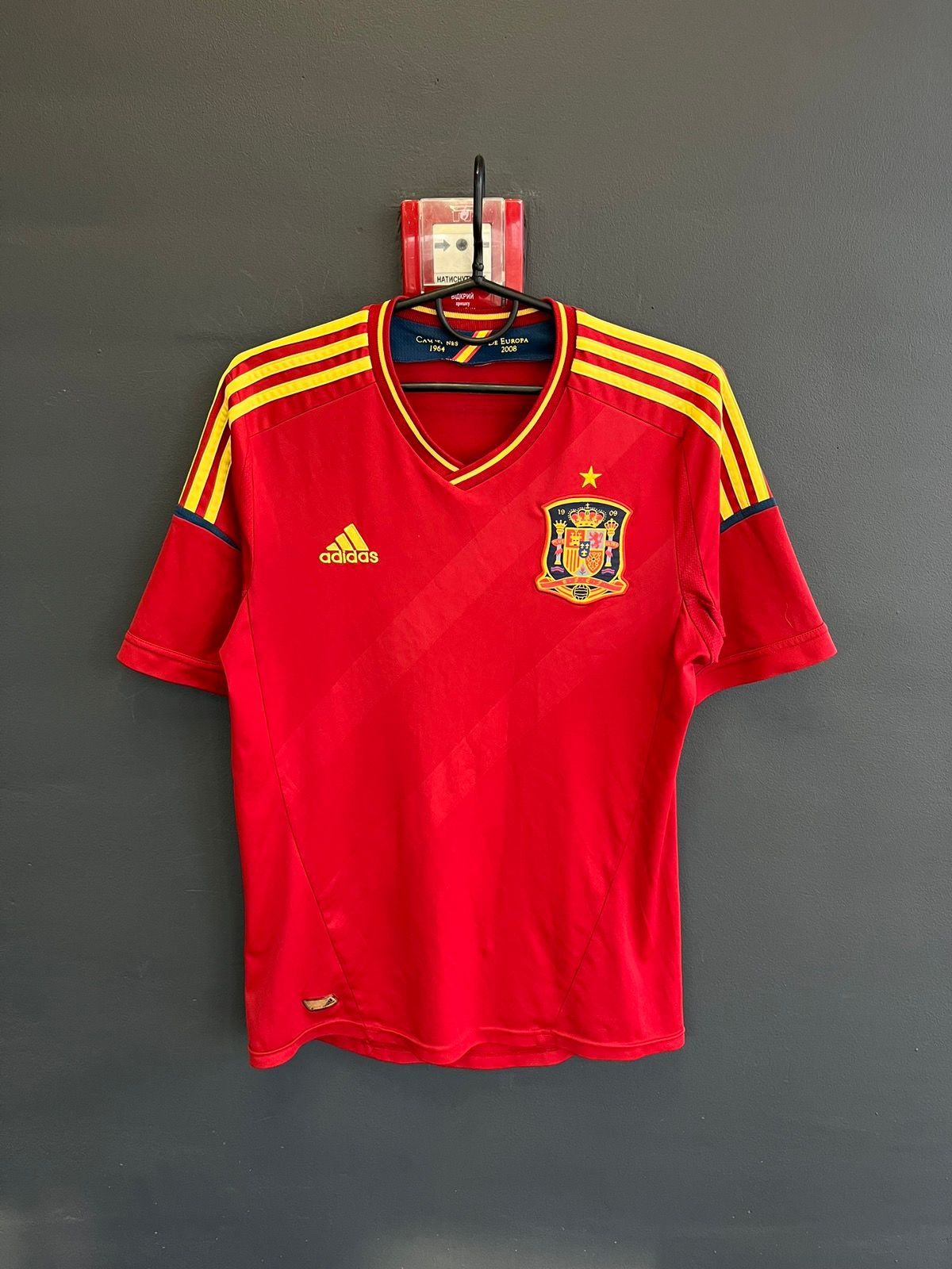 Pre-owned Adidas X Vintage Blokecore Adidas Spain Home Football Shirt Soccer Jersey In Red