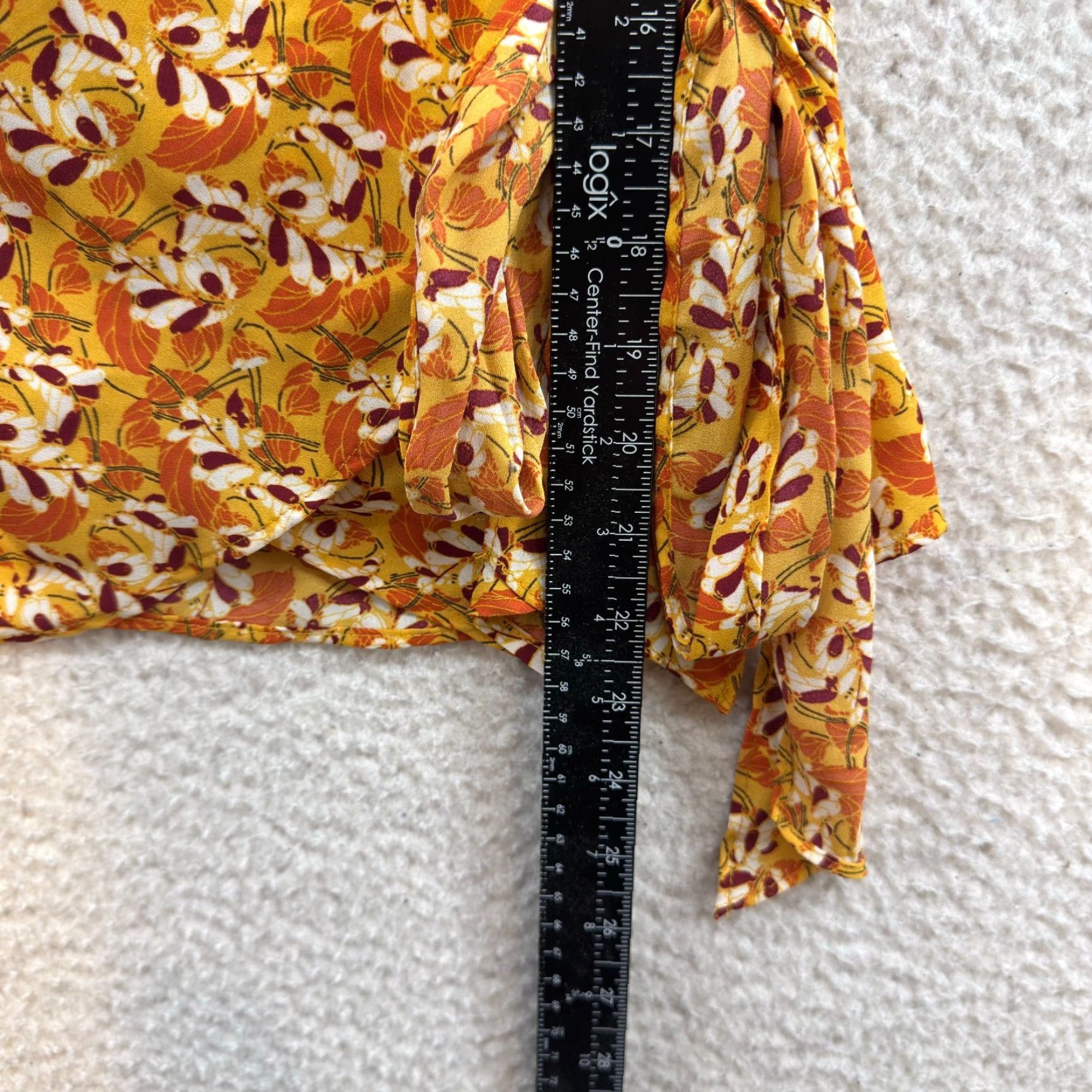 Vintage VINTAGE Y2K Wrap Top Shirt XS Yellow Floral Boho Grunge Bohemian Fairy Max Studio Size XS / US 0-2 / IT 36-38 - 6 Thumbnail