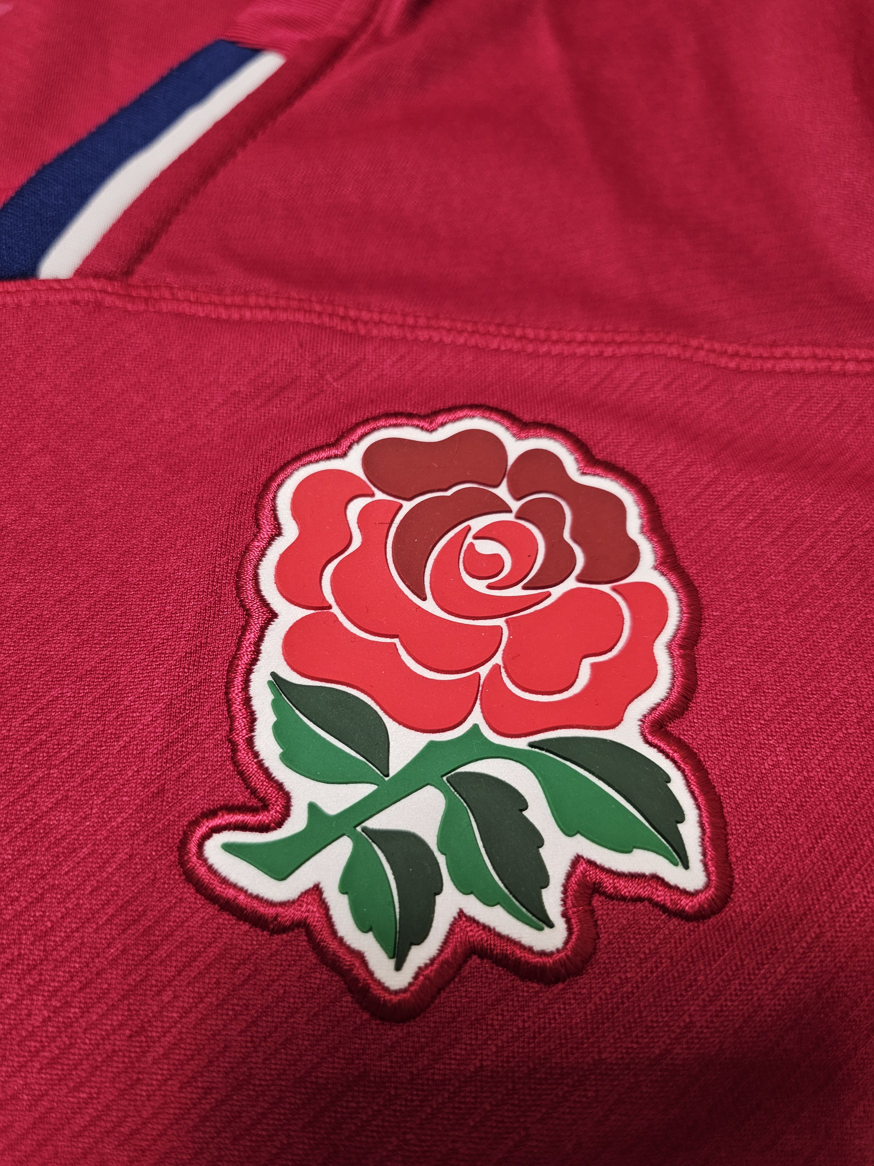 Umbro ENGLAND RUGBY JERSEY 2021 2022 AWAY RUGBY RED SHIRT Size US XL / EU 56 / 4 - 4 Thumbnail