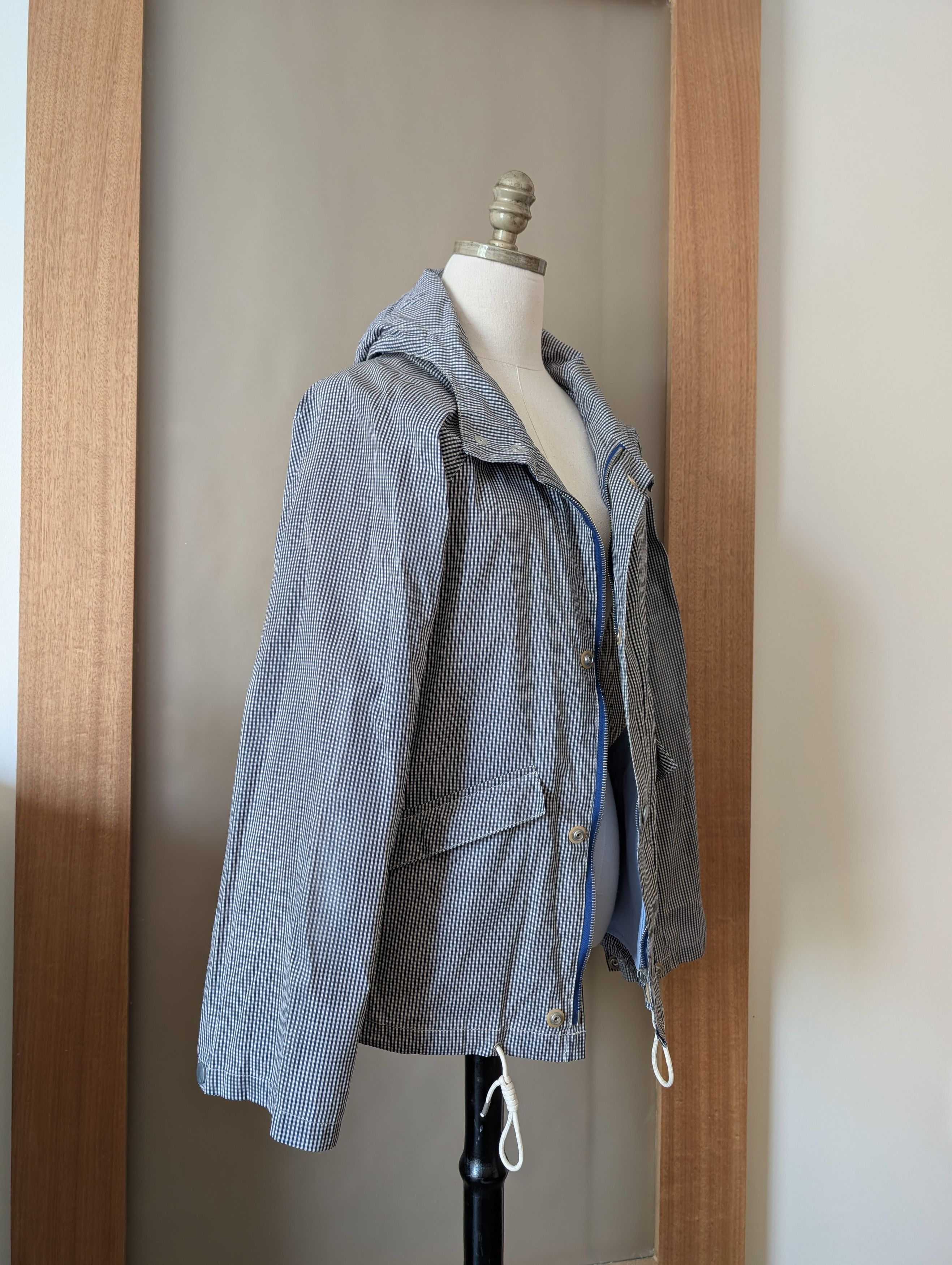 Nigel Cabourn Nigel Cabourn Beeswaxed Navy Check Aircraft Jacket Size US S / EU 44-46 / 1 - 5 Thumbnail