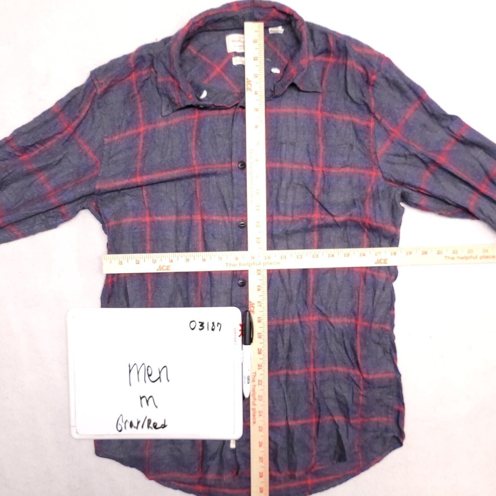 Weatherproof Weatherproof Windowpane Flannel Shirt Mens Size Medium Gray Size US M / EU 48-50 / 2 - 6 Thumbnail