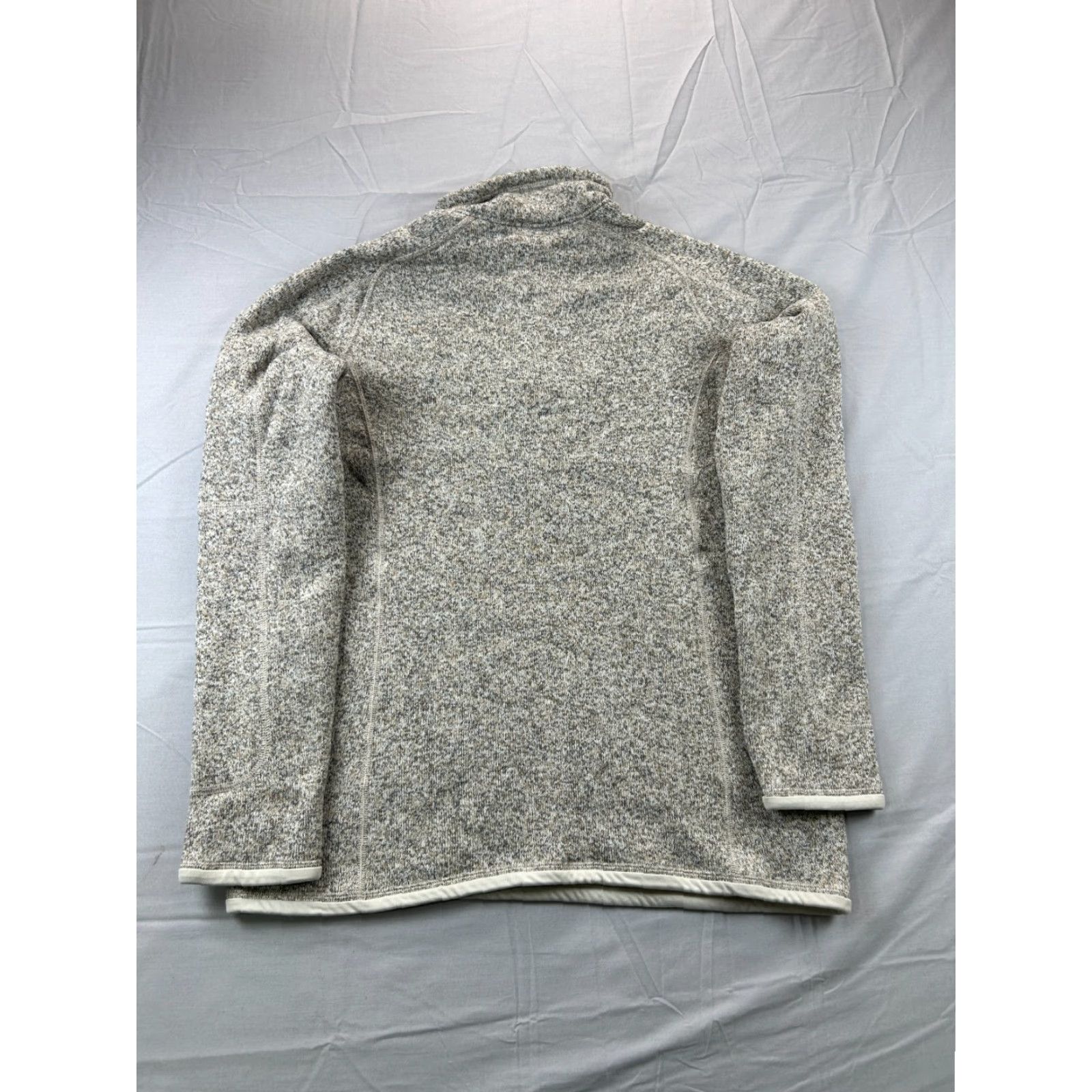 Patagonia Patagonia Sweater Medium Women's Beige Gray Heathered Quarter Zip Fleece Pullover Mock Neck Regular Jacket undefined Size M / US 6-8 / IT 42-44 - 3 Thumbnail