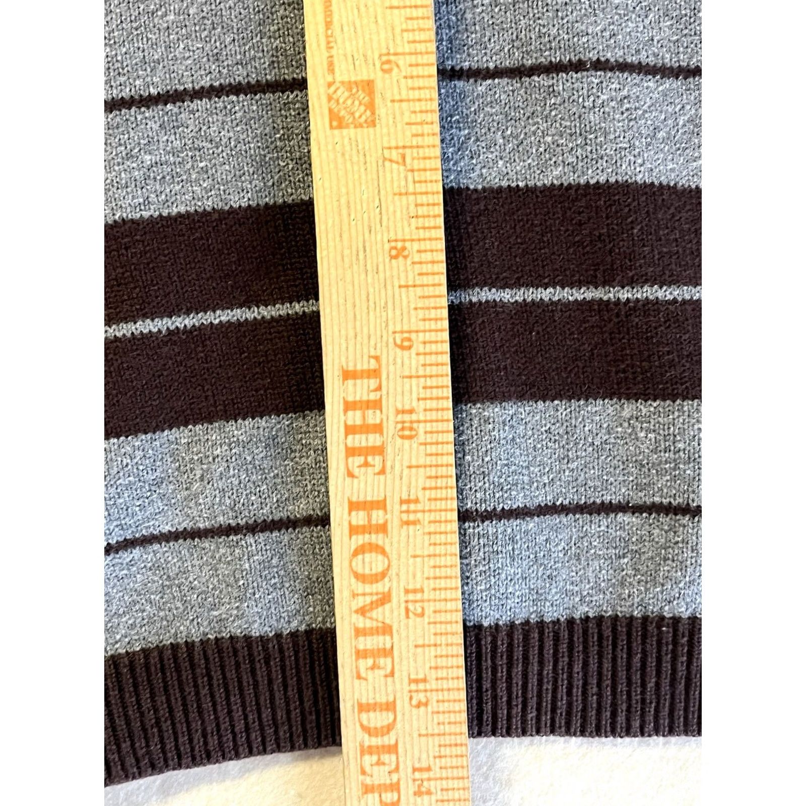 Vintage FB County Polo Shirt Womens XS Crop Top Striped Knit Short Sleeve Collared Polo Breathable Lightweight Gray Cropped Womens XS Size XS / US 0-2 / IT 36-38 - 4 Thumbnail