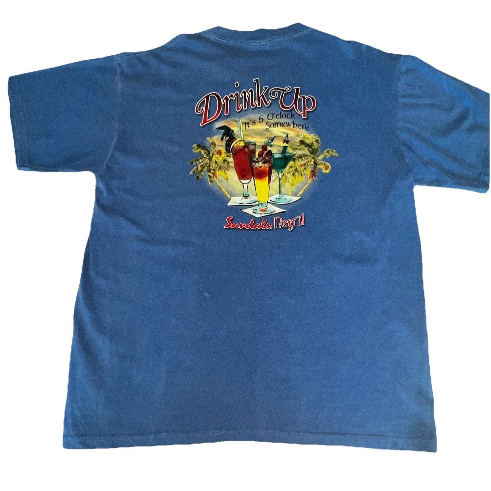 Other Sandals Negril Jamaica 5 O’Clock Somewhere T Shirt LG NWT Size US L / EU 52-54 / 3 - 1 Thumbnail
