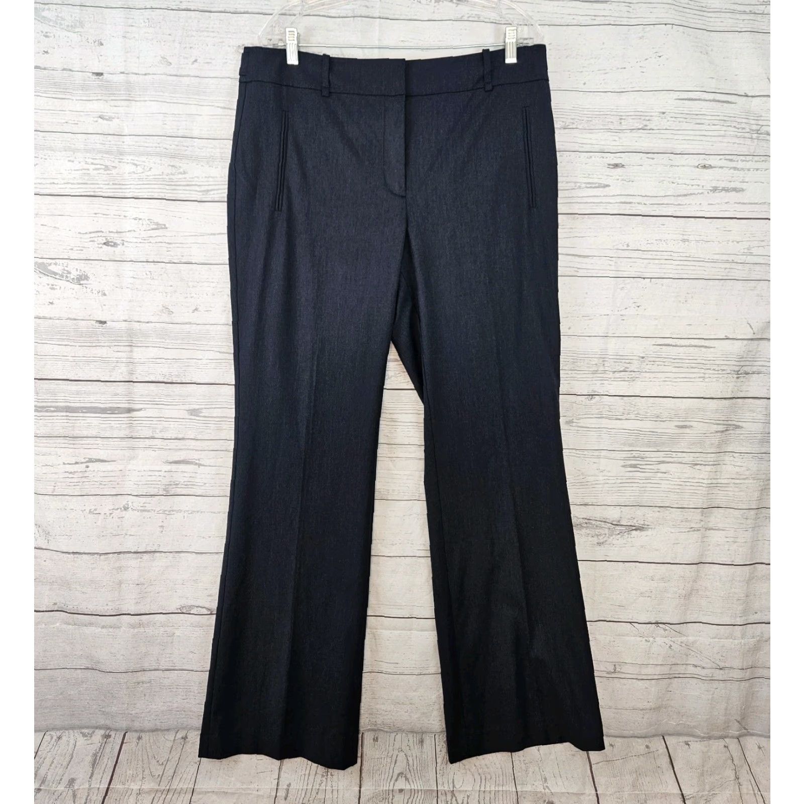 Loft Ann Taylor LOFT Kate Pants Womens 12 Blue High Rise Rayon Blend Solid Size 34" / US 12 / IT 48 - 2 Thumbnail