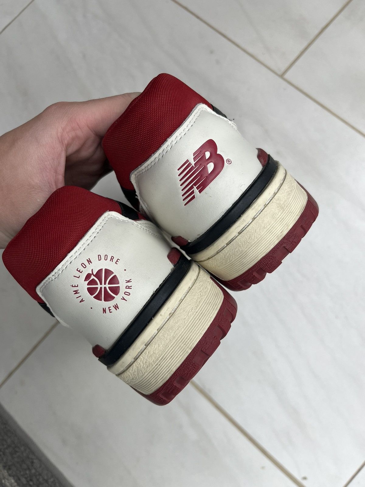 Aime Leon Dore × New Balance Aime Leon Dore New Balance 550 White Red (2020) Size US 10.5 / EU 43-44 - 4 Thumbnail