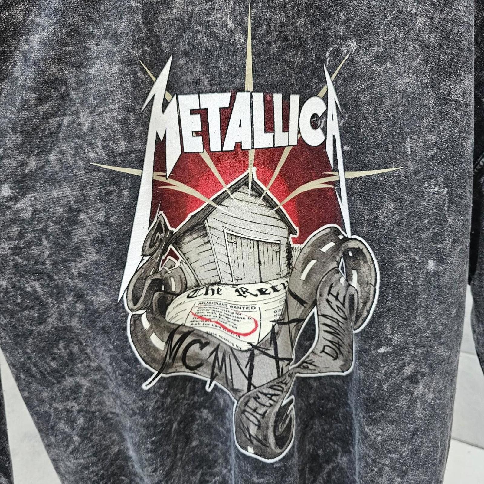 Other Women's Grey and Red Metallica Sweatshirt Size M / US 6-8 / IT 42-44 - 2 Thumbnail
