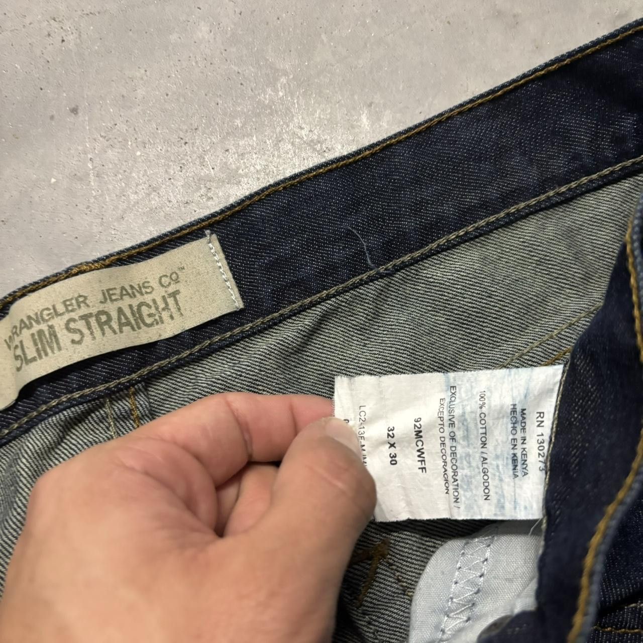 Japanese Brand × Vintage Crazy Vintage Y2K/2000s Grunge Dark Wash Denim Jeans! Size US 32 / EU 48 - 8 Thumbnail
