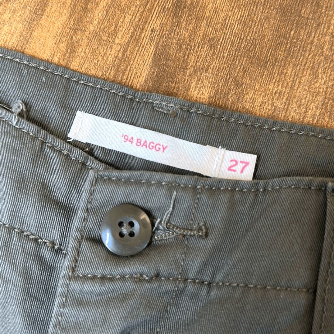 Levi's VINTAGE Levi's 94 Baggy Cargo Pants Women's 27 Olive Green Wide-Leg Skater Size 27" / US 4 / IT 40 - 7 Thumbnail
