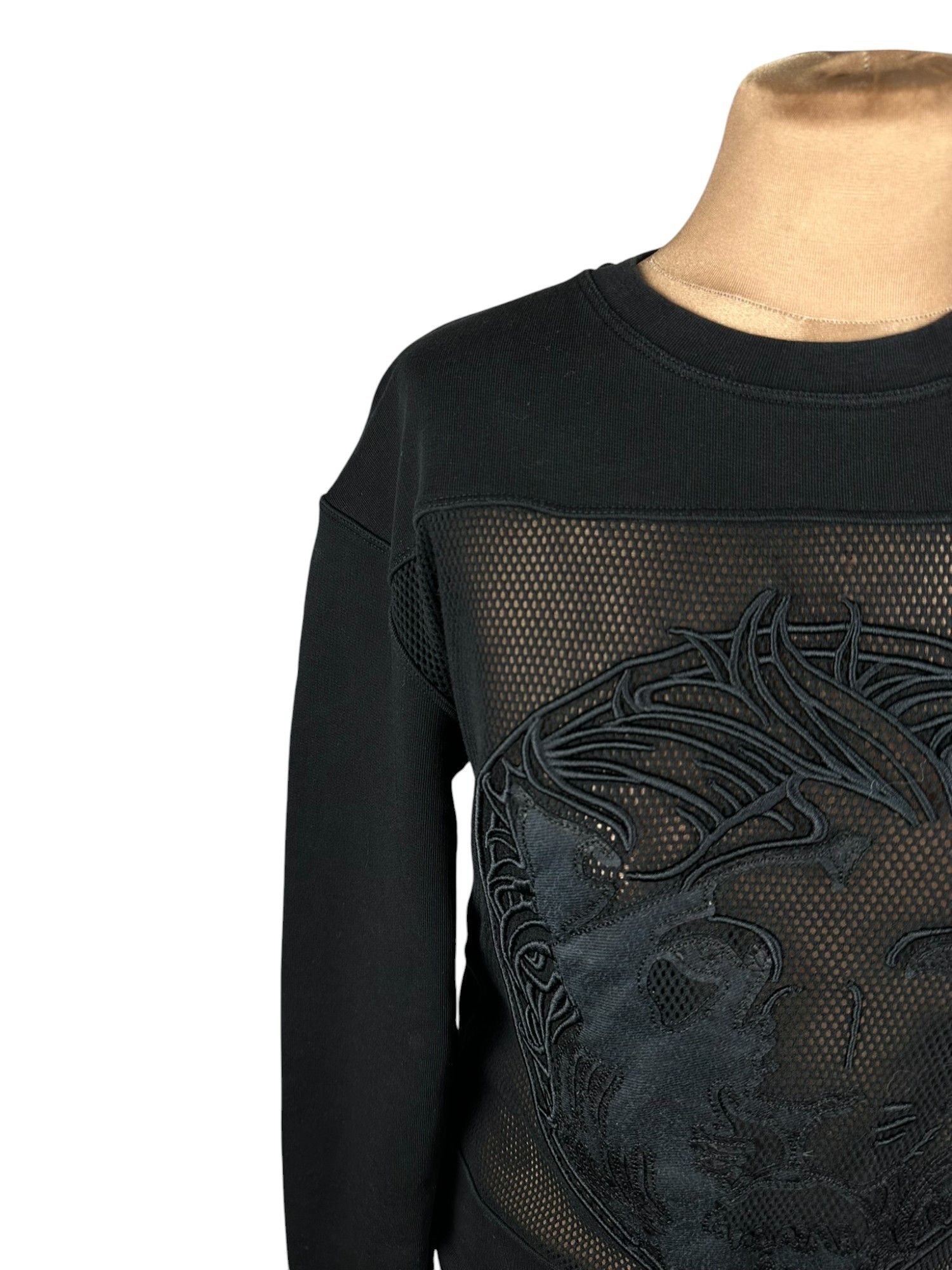 Designer × Versace Versace Tiger Logo Mesh Sweatshirt Womens Boxy Crewneck Size M / US 6-8 / IT 42-44 - 5 Thumbnail