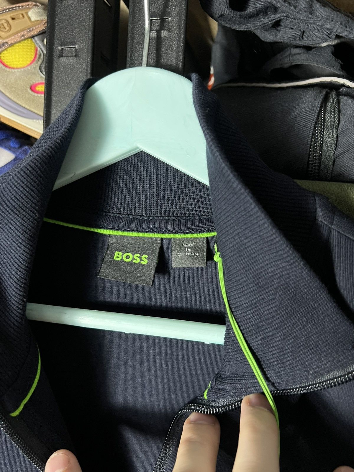 Hugo Boss 🖤 NWT BOSS Quarter 1/4 Zip Sweatshirt – Navy – Size M Size US M / EU 48-50 / 2 - 7 Thumbnail