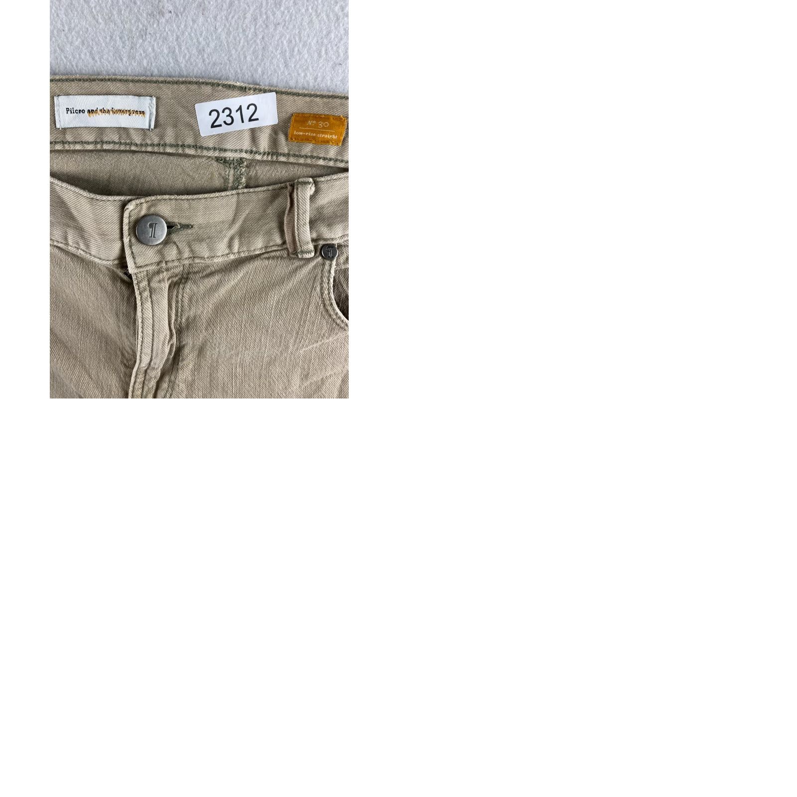 Vintage Pilcro and the Letterpress Jeans Womens 30 Beige Straight Leg Low-Rise Denim Shirt? Size 30" / US 8 / IT 44 - 11 Thumbnail
