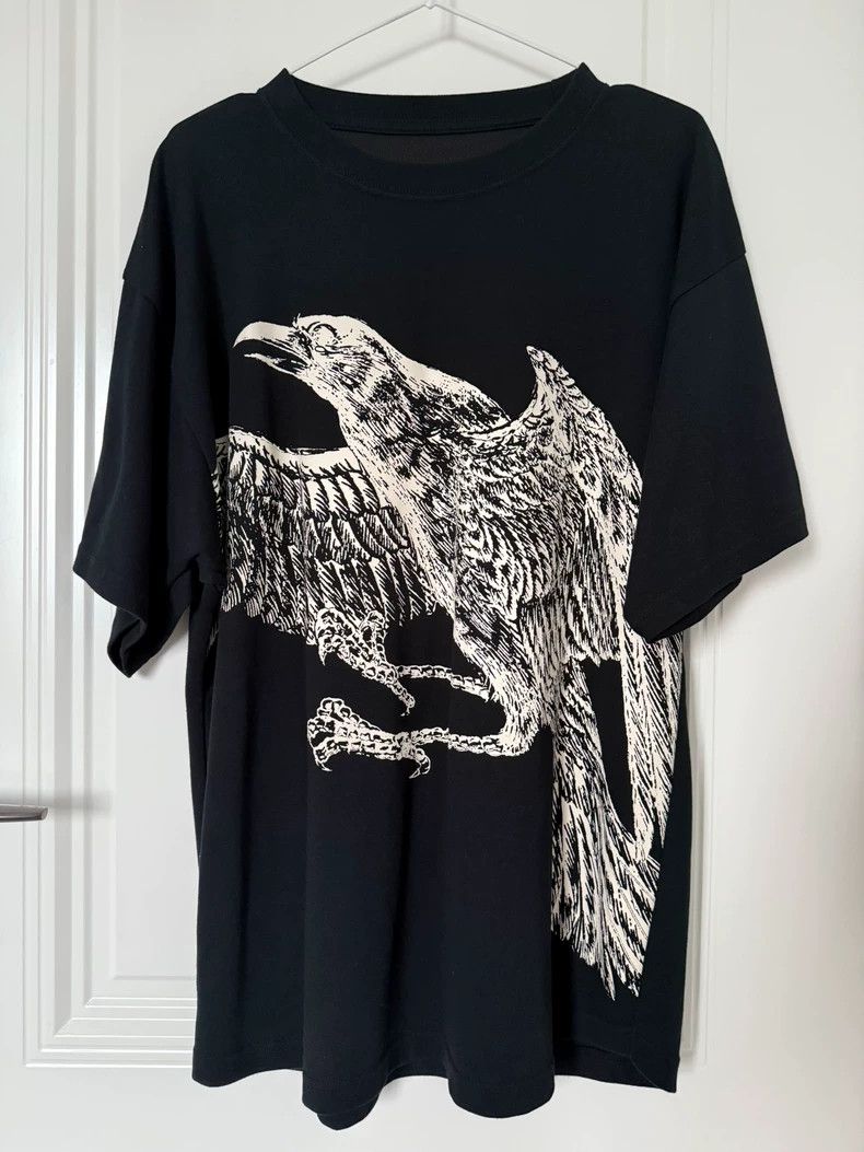 Yohji Yamamoto Yohji Yamamoto NEW ERA Crow Print Tee - dmc Size US XS / EU 42 / 0 - 1 Thumbnail