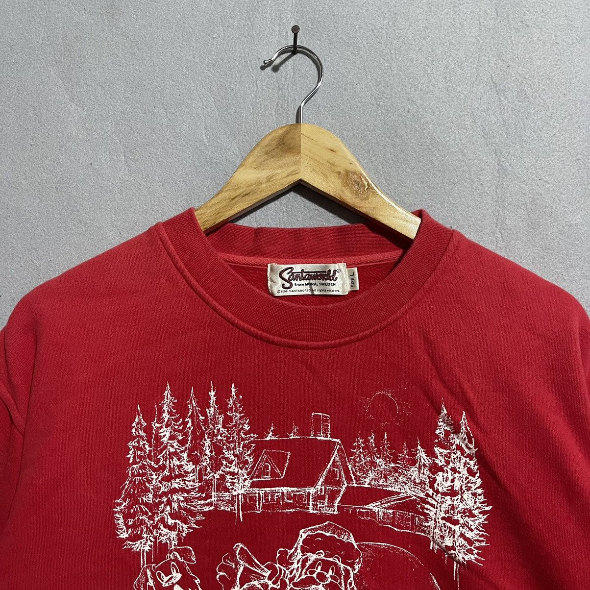 Vintage Vintage 1994 Santaworld Sweden Christmas Sweatshirt – Red Size US L / EU 52-54 / 3 - 2 Thumbnail
