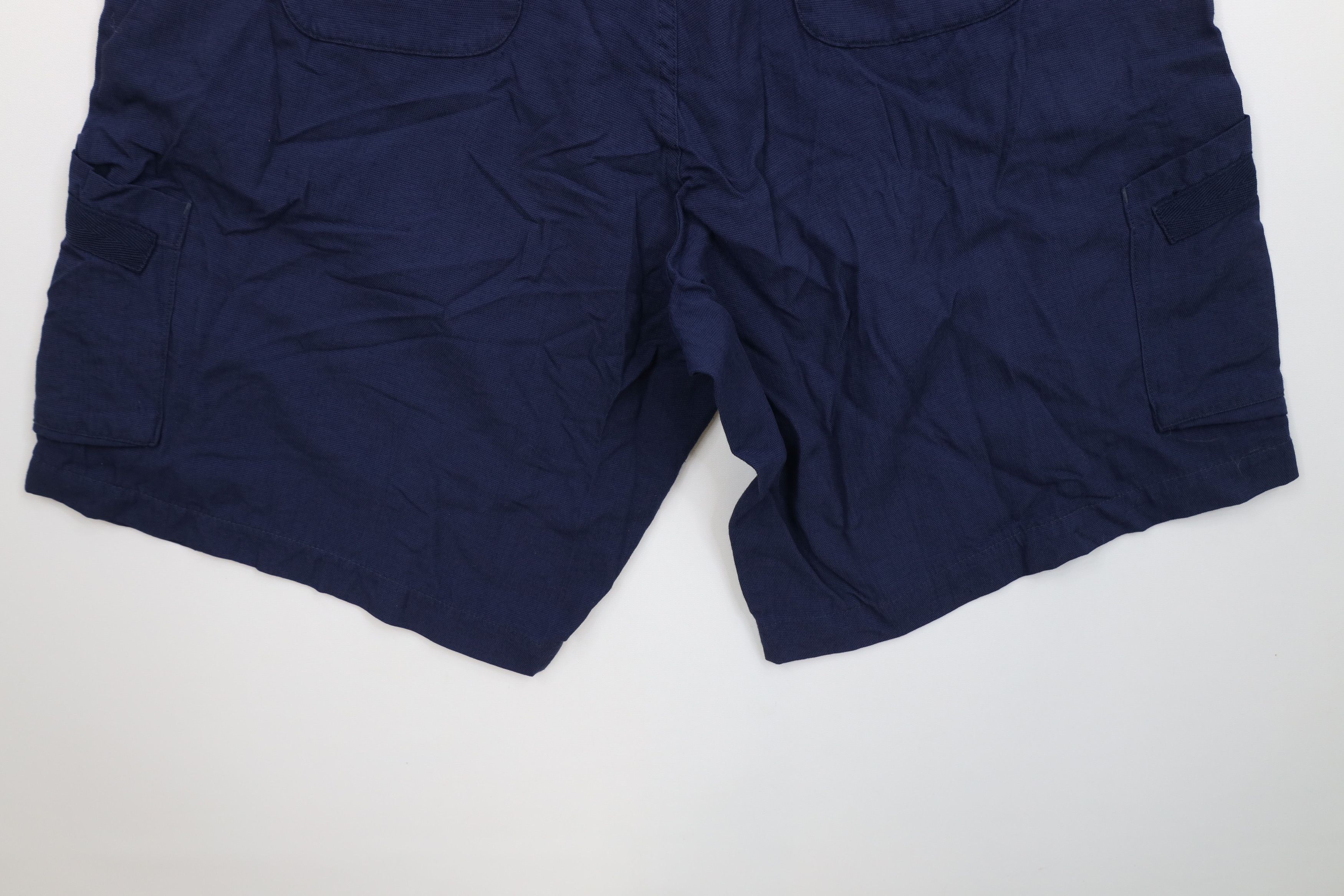 Nike Vintage Y2K Nike Button Fly Baggy Fit Cargo Shorts Navy Blue Size US 34 / EU 50 - 11 Thumbnail