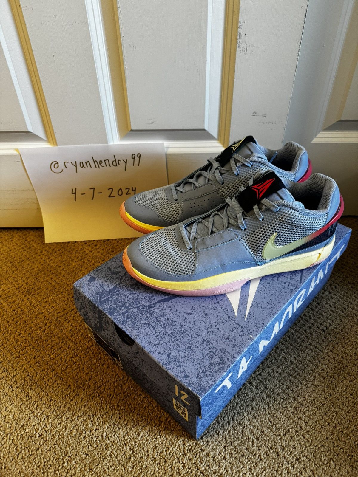 image of Nike Ja 1 “Day One” Shoes in Blue, Men's (Size 11.5)