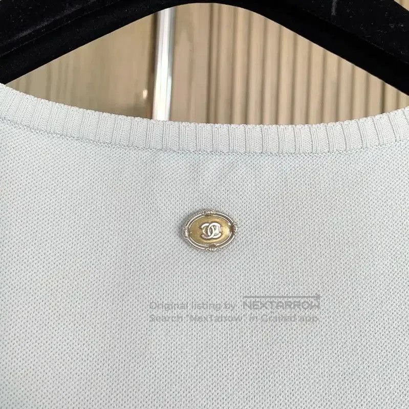 Chanel Chanel Light Blue Sleeveless Cotton Top . Size M / US 6-8 / IT 42-44 - 6 Thumbnail