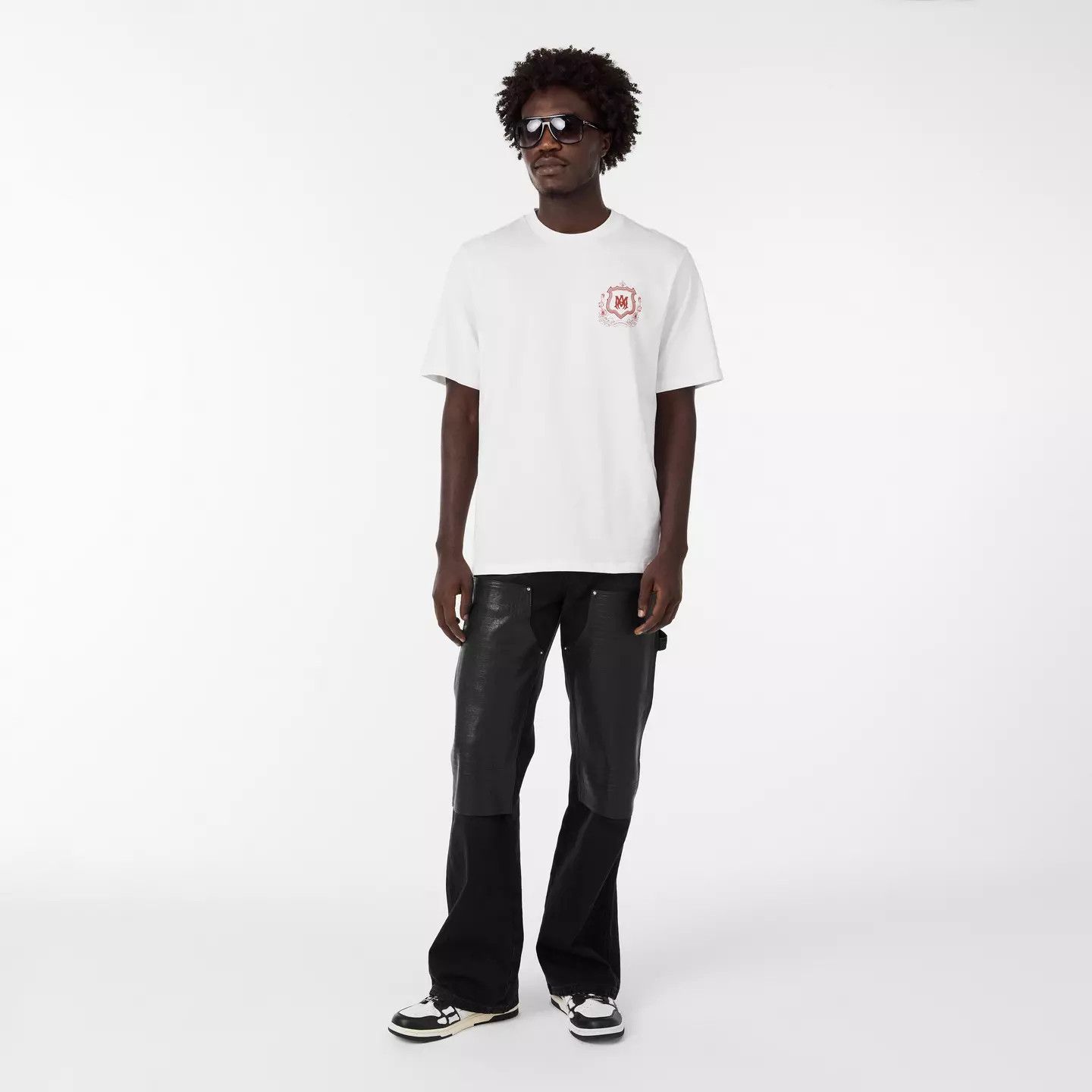 Amiri o1g2r1mq0426 Carpenter Wide Leg Jeans in Dusk Black Size US 34 / EU 50 - 6 Thumbnail