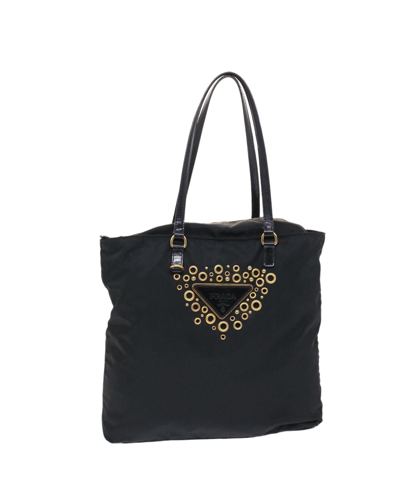 image of Versatile Black Nylon Shoulder Bag - Prada Tessuto, Women's