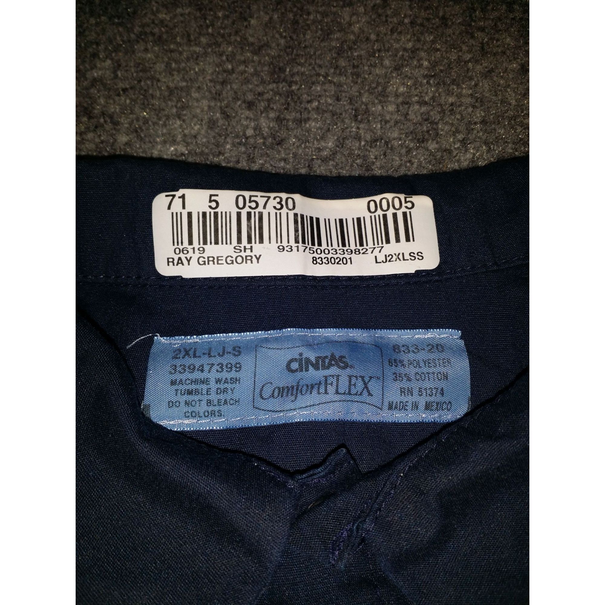 Cintas Cintas ComfortFlex Button Up Shirt Men Sz XXL Blue Mid South Size US XXL / EU 58 / 5 - 5 Thumbnail