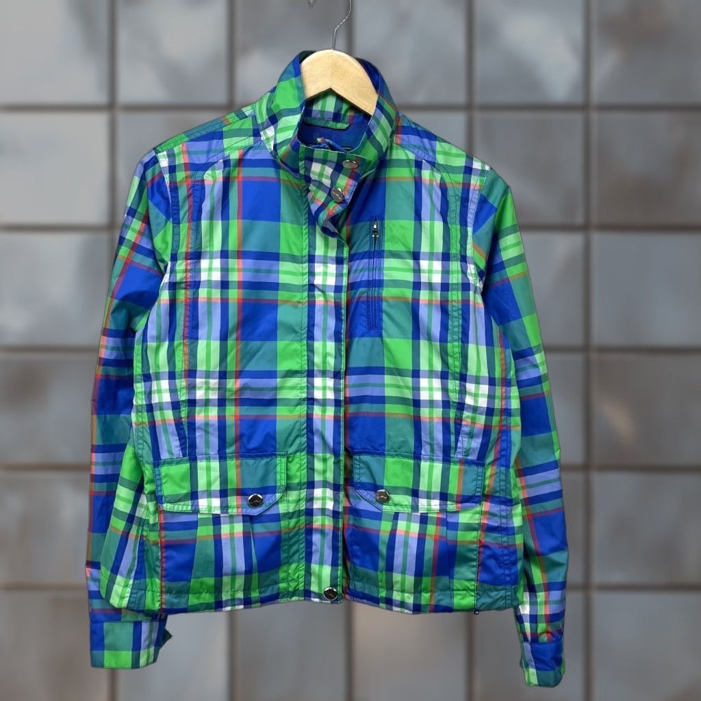 Ralph Lauren VINTAGE Ralph Lauren Plaid Windbreaker Jacket Womens M Green Size M / US 6-8 / IT 42-44 - 1 Thumbnail