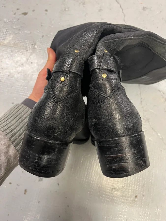 Prada 2010s Prada Black Leather Buckle Knee-High Boots Size US 9 / IT 39 - 5 Thumbnail