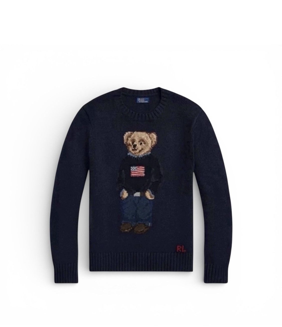 Ralph Lauren Vintage Polo Ralph Lauren Bear Sweater Navy Knit OG RL Size M / US 6-8 / IT 42-44 - 1 Thumbnail