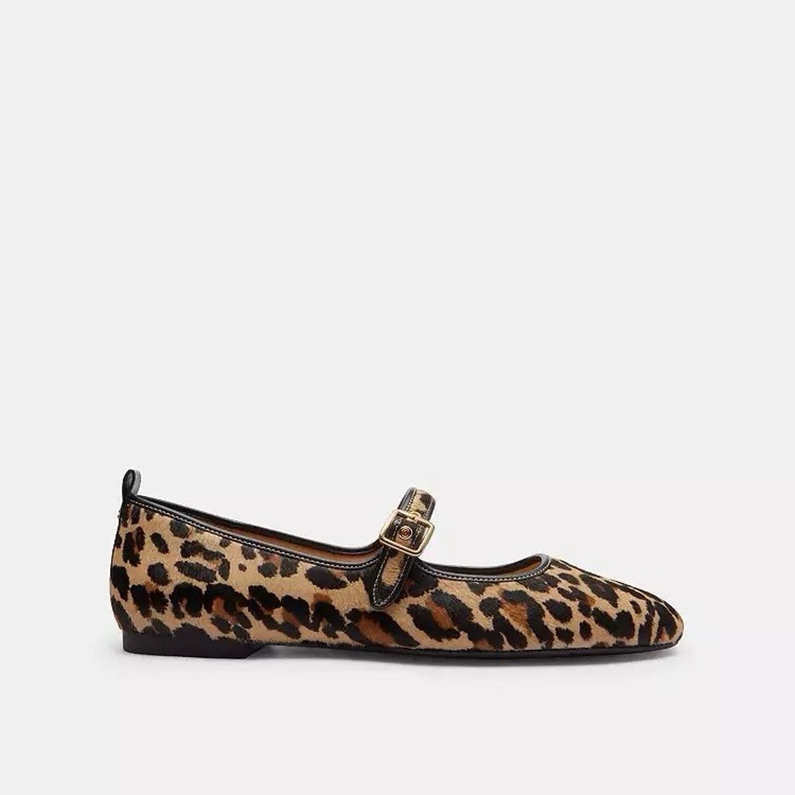 Coach NEW Coach Woman C Rivet Mary Jane Leopard CCG49 Tan Black Size US 8 / IT 38 - 6 Thumbnail
