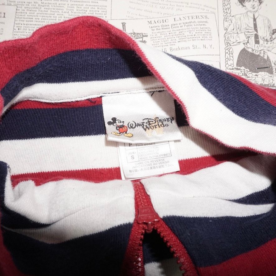 Disney Small - Vintage Y2K striped Mickey Mouse quarter zip t-shirt Size US S / EU 44-46 / 1 - 3 Thumbnail