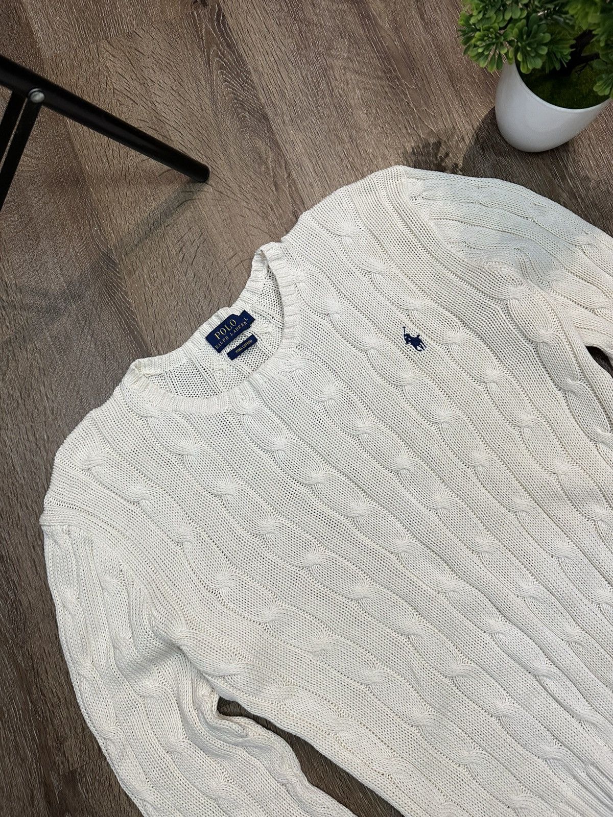 Polo Ralph Lauren Polo Ralph Lauren Cable Knit Sweater Size L / US 10 / IT 46 - 3 Thumbnail